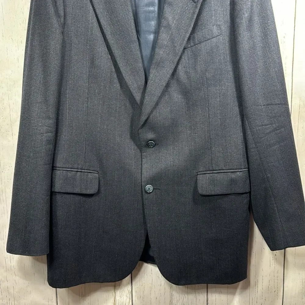 Lanvin Mens Virgin Wool Midnight Blue Double Breasted Regular 34 Blazer Jacket